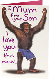 Chimp Mum from Son Mother's Day Card