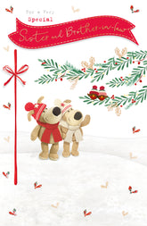 Two Boofle looking up-Sister & Brother In Law Christmas Card