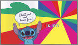 Disney Stitch 9th birthday greeting card for girls, featuring a cute Stitch design perfect for nieces, granddaughters, or daughters.