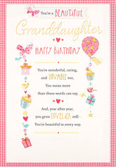Beautiful Granddaughter Birthday Card Lovable