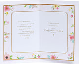 Flower Design Confirmation Card for Granddaughter
