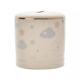 Disney Magical Beginnings ceramic money box featuring Winnie the Pooh from Widdop & Co, with colorful Pooh design and coin slot.
