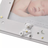 Bambino Resin First Grandchild Photo Frame 6x4 inches by Widdop & Co showcasing a decorative frame with baby-themed design.