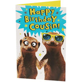 Funny Meerkat Cousin Birthday Card