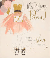 Prom Congratulations Card Glitter Finish