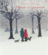 Nana & Grandad With Love Christmas Card