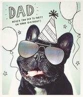 Funny Pug Dad Birthday Card