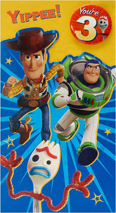 Disney Toy Story 3rd Boy Birthday Card with Badge