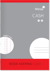 Silvine A4 Book Keeping Cash, 32 Pages Printed Treble Cash