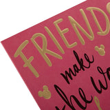 Embossed Text Design Friend Birthday Card