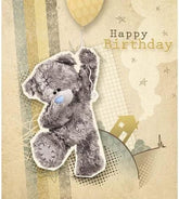 Teddy Holding Balloon Bear Birthday Card