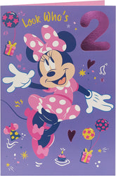 Disney Minnie Mouse 2nd Birthday Card