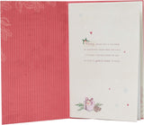 Champagne and Presents Design Traditional Christmas Card with Lovely Verse