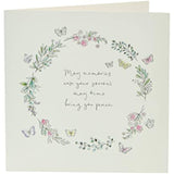 Sympathy Card with Sentimental Verse and Lovely Floral Butterfly Design