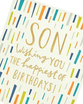 Gold Foil Lettering Son Birthday Card
