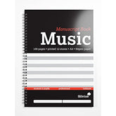 Silvine A4 Music Manuscript Book - Printed 12 Stave (100 Pages)