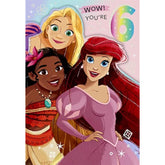 Disney Princess 6th Birthday Card