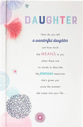 Daughter Birthday Card with Nice Sentimental Verse Luxury Card