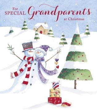 Couple Snowmen Design Special Grandparents Christmas Card