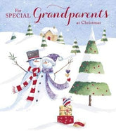 Couple Snowmen Design Special Grandparents Christmas Card