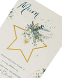 White Green Gold Mum Christmas Card