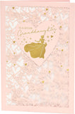 Disney Princess Birthday Card For Granddaughter With Envelope - Children's Design With Love Hearts And Butterflies