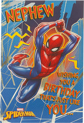 Marvel Spiderman Nephew Birthday Card