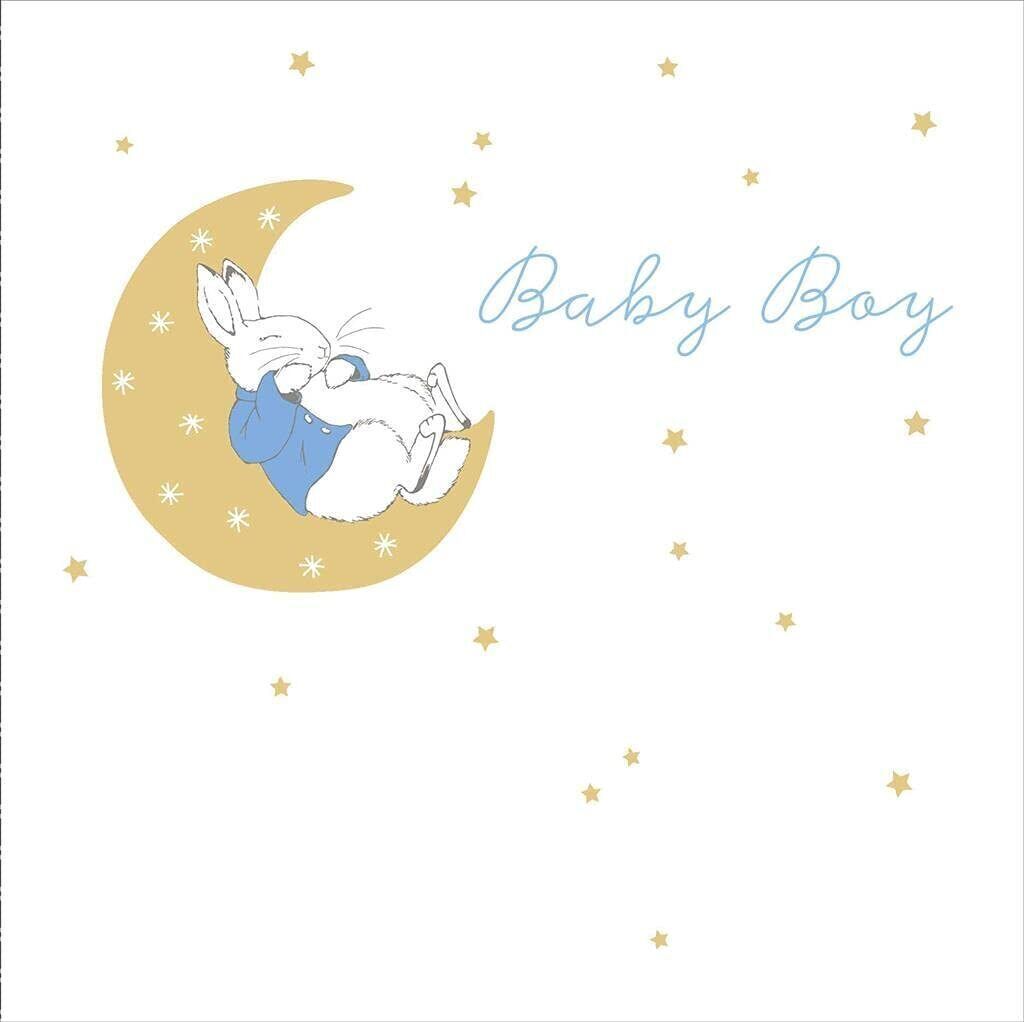 Peter Rabbit Baby Boy Arrival Card