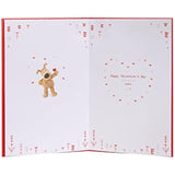 Boofle Stood Holding Tiny Hearts One I Love Valentine's Day Card
