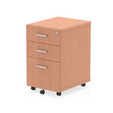 Impulse 3 Drawer Under Desk Pedestal Beech