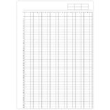 Silvine A4 Book Keeping Analysis Pad, 80 Pages Printed 'Analysis' 8 