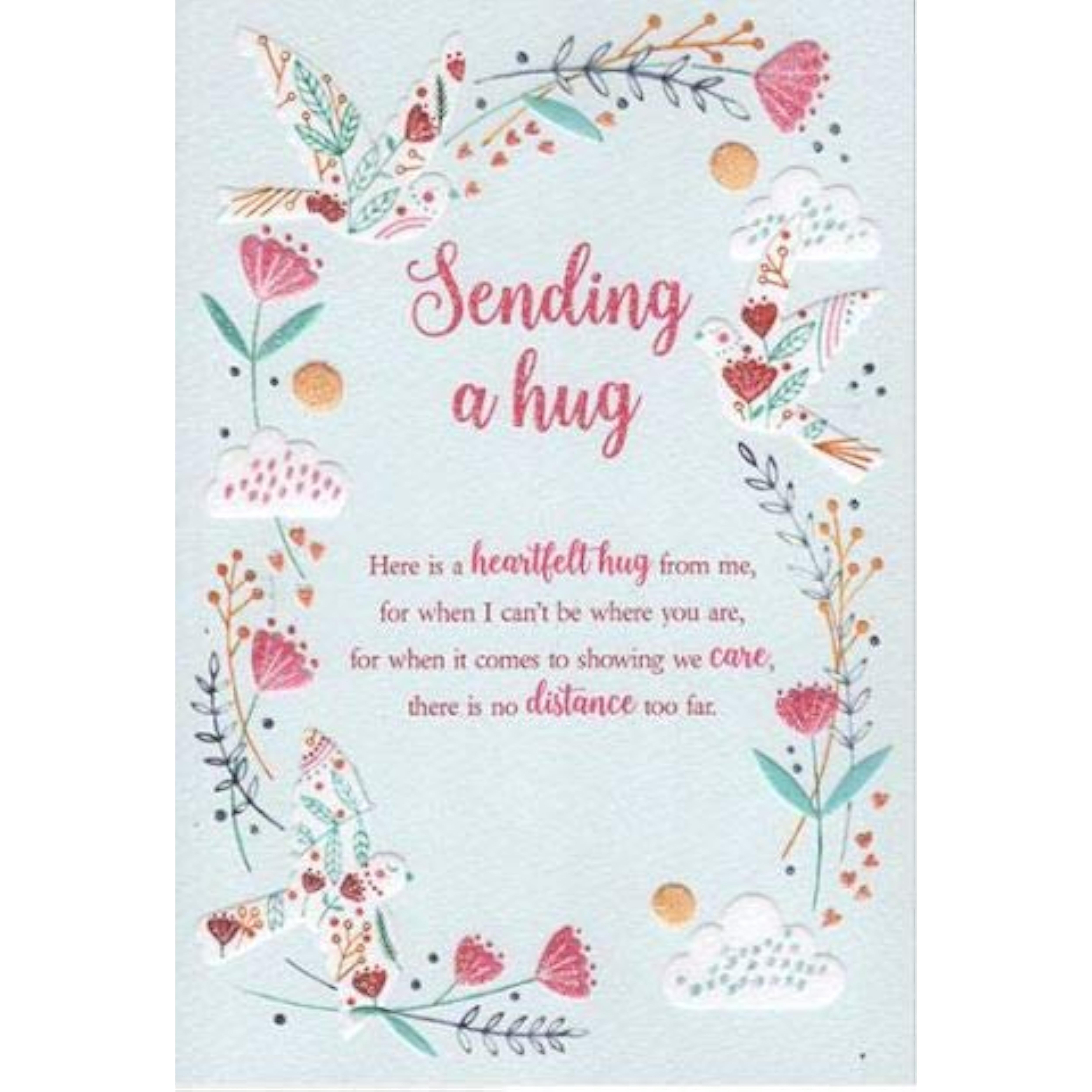 Artistic Female Sentiment Card From International Cards & Gifts - Sending a Hug