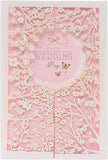 Cut Out Floral Design Wedding Card