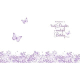 Floral Border with Butterflies Beautiful Daughter Birthday Card