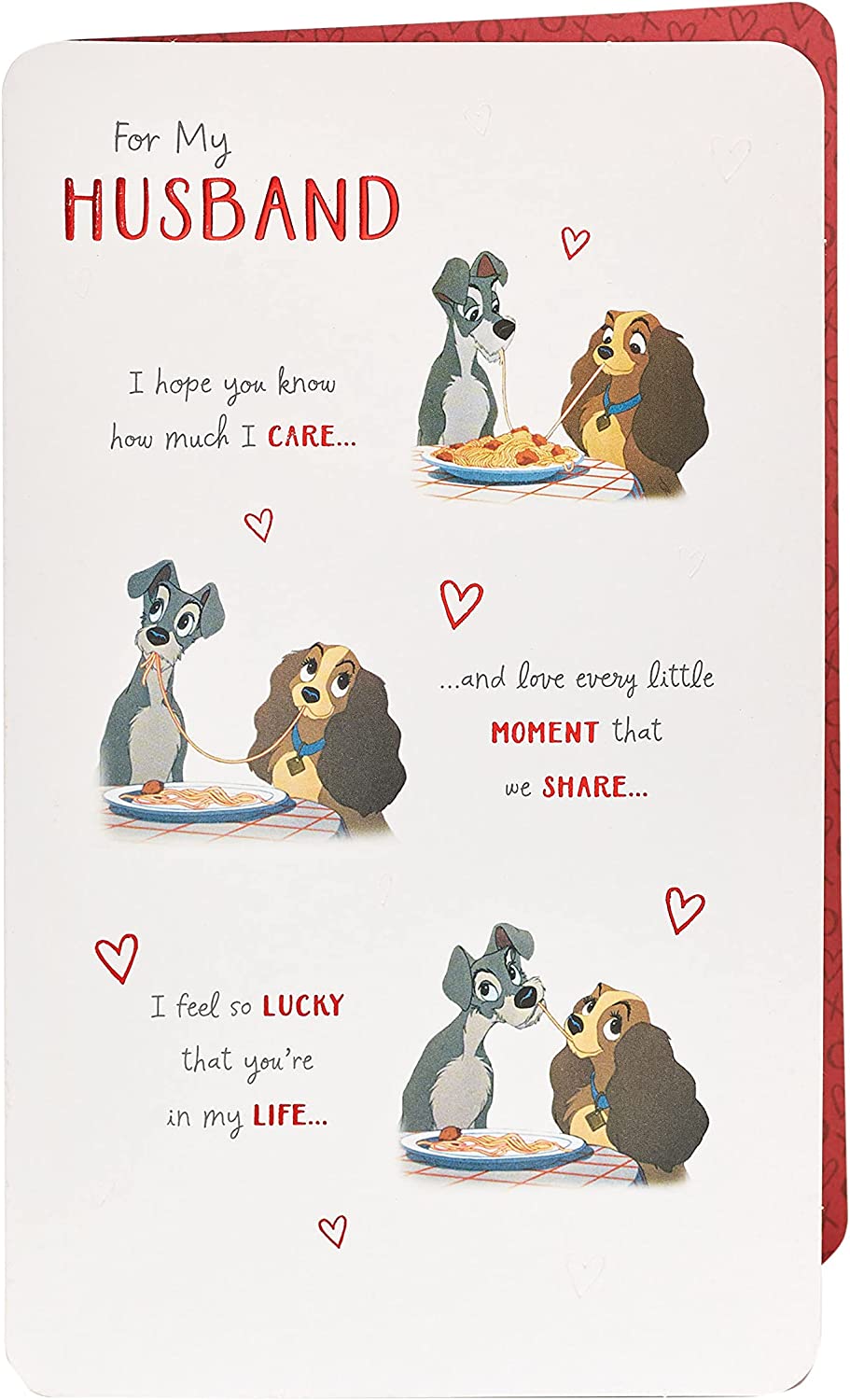 Disney Lady and The Tramp Husband Birthday Card