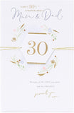 Mum and Dad 30th Anniversary Card