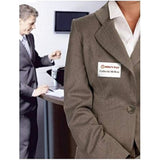 Avery L4784-20 Self-Adhesive Repositionable Name Badge Labels, 27 Labels Per A4 Sheet - Blue Border,White,63,5 x 29,6 mm