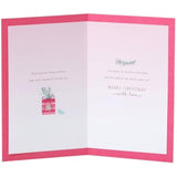 UK Greetings Christmas Card for Daughter - Pink Stockings Design