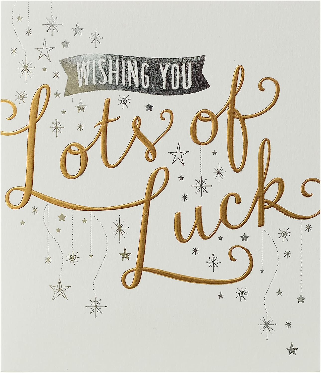 Good Luck Lettering Card Wishing You Lots of Luck!