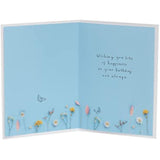 UK Greetings Birthday Card For Her/Female/Friend With Envelope - Framed Floral Design