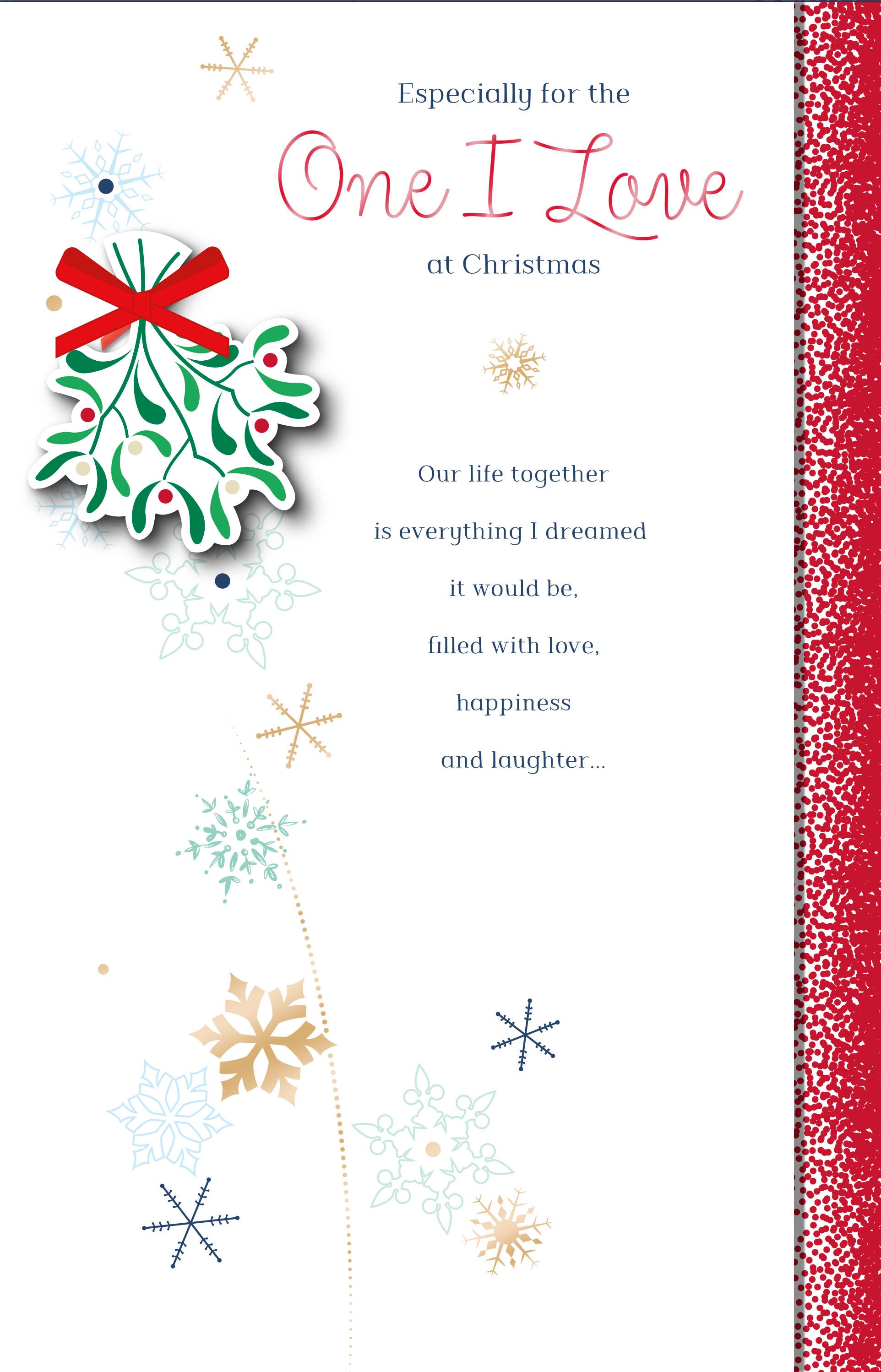 Daydreams One I Love Mistletoe Christmas Card