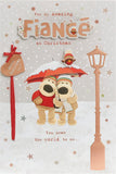 Boofles stood in the snow with an umbella-Fiance (300)