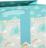 Cute Elephant Design New Baby Boy Large Gift Bag