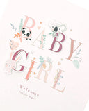 Welcome Little Girl New Baby Card