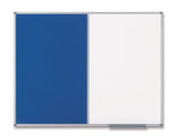 Nobo Classic Combination Board Blue Felt/Magnetic Whiteboard Aluminium Frame Blue 900x1200mm