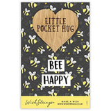 Bee Happy Bumblebee Little Pocket Hug Wish Token Keepsake Gift Idea SPH003