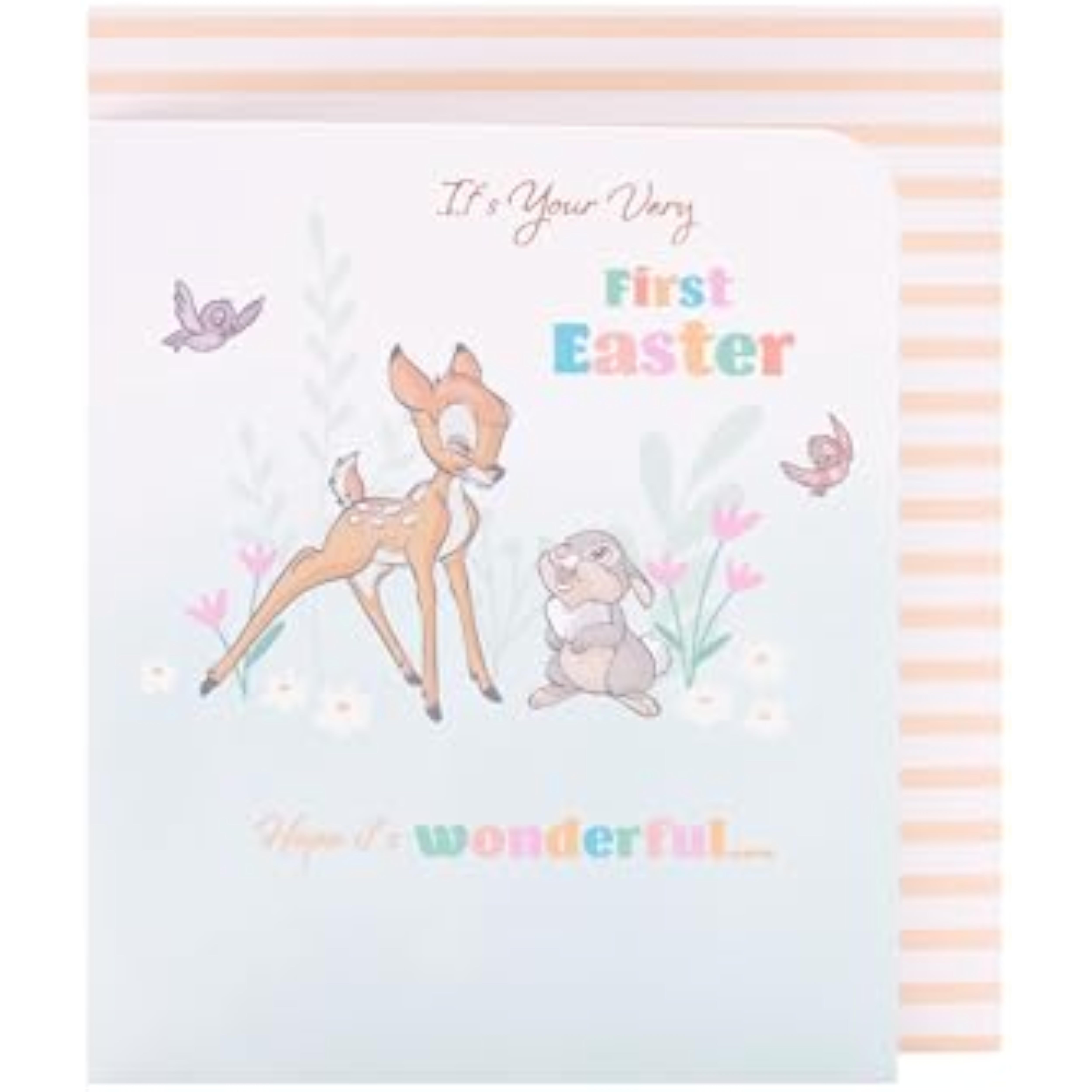 UK Greetings Disney 1st Easter Card for Baby Boy/Girl - Bambi & Thumper Design