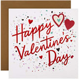 Hallmark Valentine Card - Classic Foiled Text Design,brown|pink|red|white