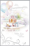 Thinking Of You Cake and Present Granddaughter Birthday Card