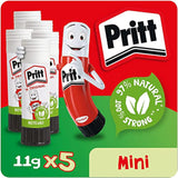 Pritt Glue Stick, Safe & Child-Friendly Craft Glue for Arts & Crafts Activities, Strong-Hold adhesive for School & Office Supplies, 5x11g Pritt Stick